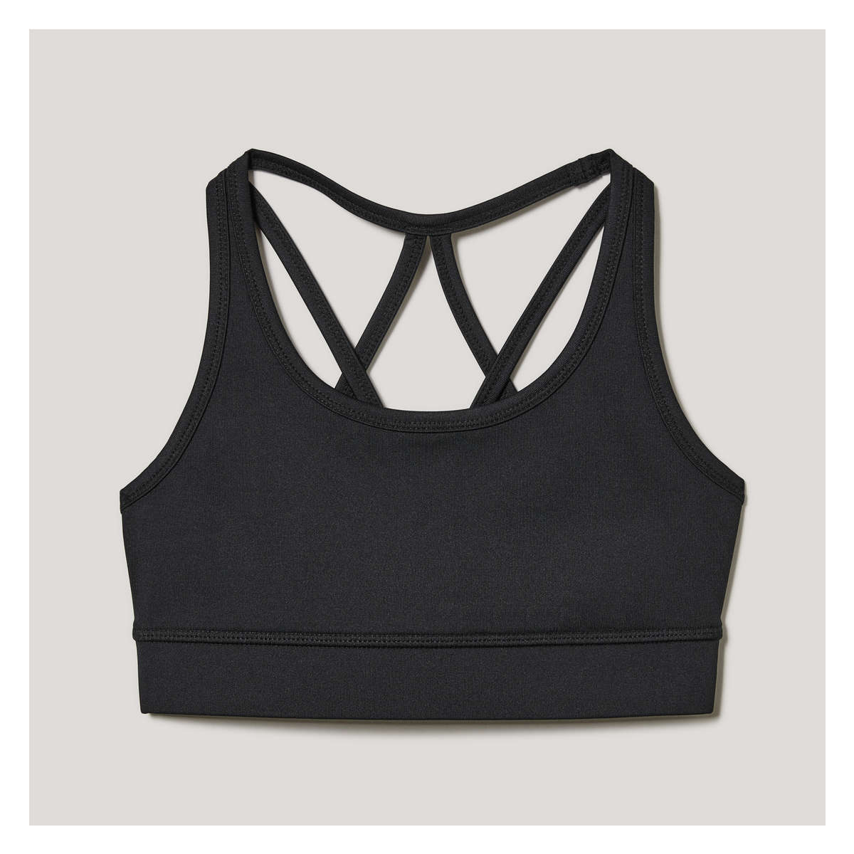 Kids black cheap sports bra